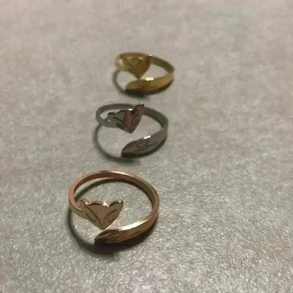 Free gift with purchase-Little Fox Titanium Steel Gold Plated Open Ring - Picture 10 of 13
